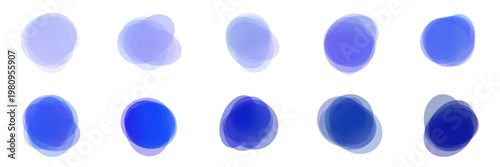 Abstract Blue Watercolor Blobs for Neurodiversity Awareness and Sensory Processing Design