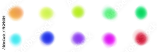 Set of blurred sensory light stimulation dots for neurodivergent focus and calming therapy