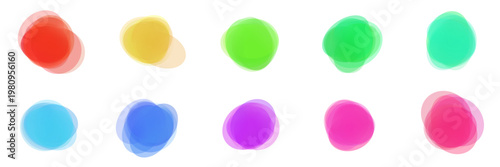 Abstract Colorful Translucent Blobs, Neurodiversity Sensory Processing, Mood Tracking Visuals