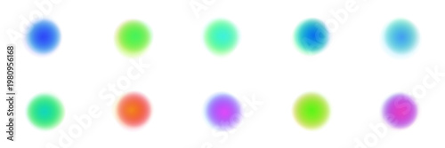 Abstract Aura Gradient Circles for Mindfulness and Meditation App UI Design