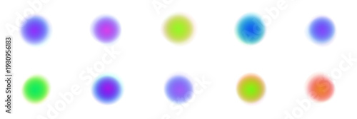 Abstract Aura Gradient Circles for Mindfulness and Meditation App UI Design