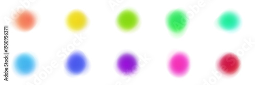 Abstract blurred color spots for aura photography and chakra healing visualization