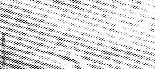 Halftone background pattern. Grain texture polka dots on white background. Retro Dot art speck distressed grunge texture banner