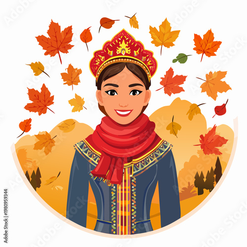 Herbstliches Porträt mit warmen Farben