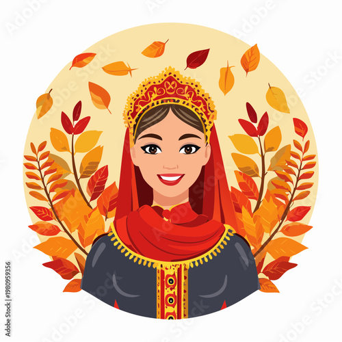 Herbstliches Porträt mit warmen Farben