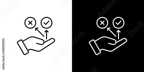 Decision Icon Sheet Black And White