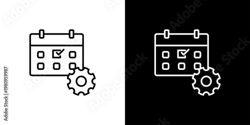Schedule Icon Sheet Black And White