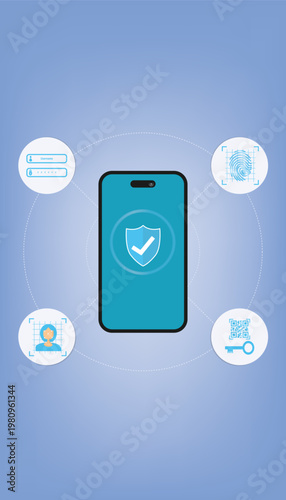 Digital Security Shield on Smartphone with Identity Verification