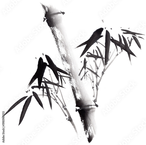 水墨画「竹」Zen Sumi-e Bamboo