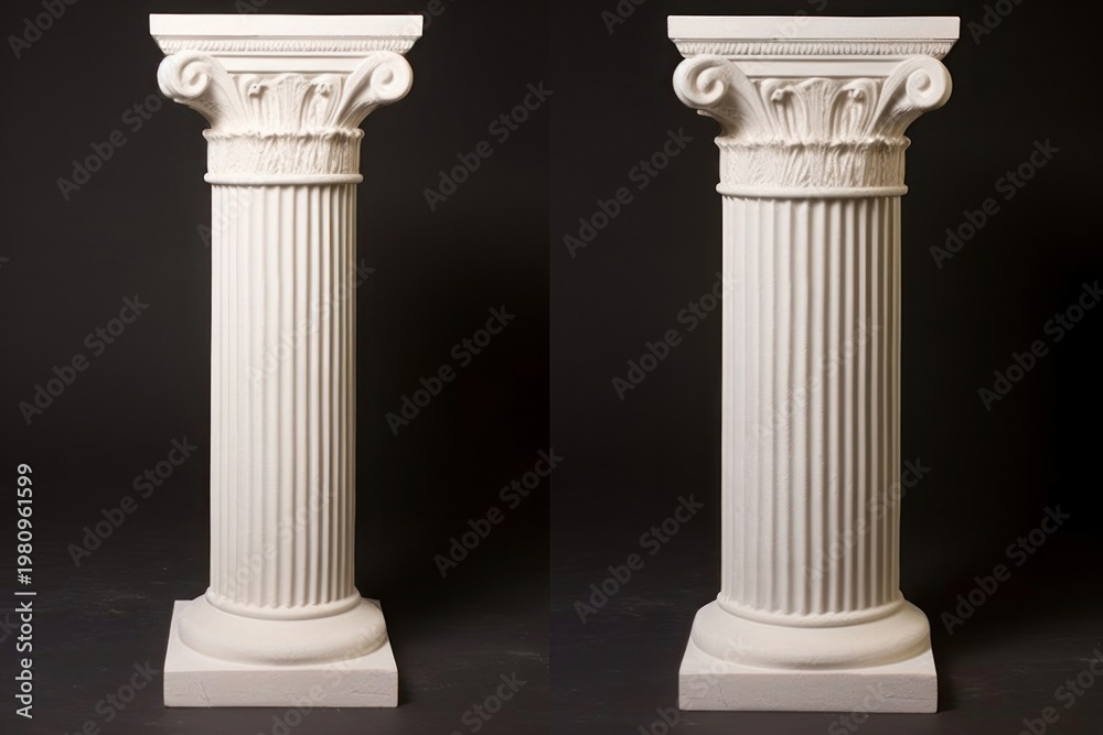 Fototapeta premium Greek Ionic column architecture colonnade sculpture.