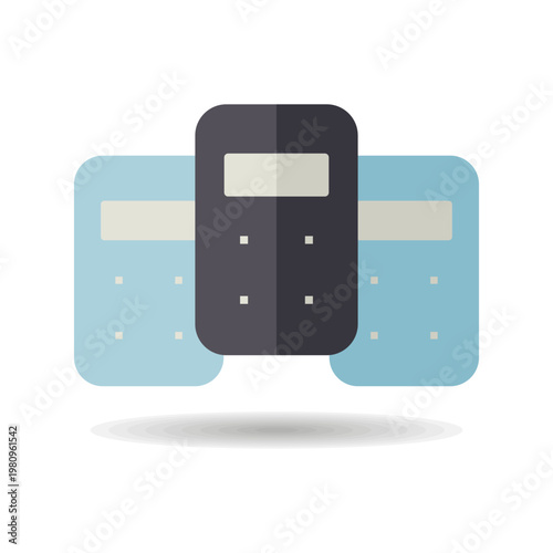 Protective police shield vector icon