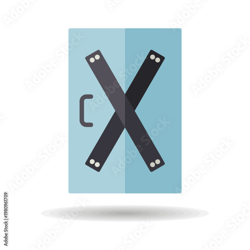 Boarded up door, installing boards on the door