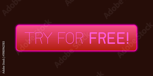 Modern call-to-action button with the text "Try For Free", designed for websites and mobile applications. Clean and minimal UI element encouraging users to start a free trial, perfect for marketing.