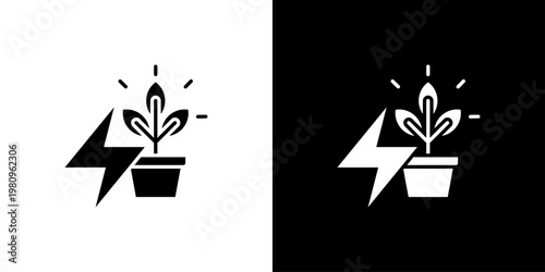 Energy Icon Sheet Black And White