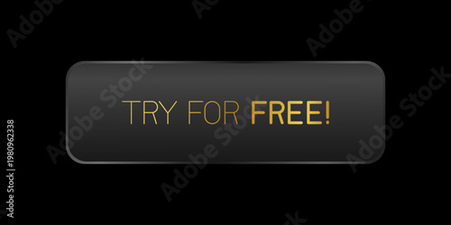 Modern call-to-action button with the text "Try For Free", designed for websites and mobile applications. Clean and minimal UI element encouraging users to start a free trial, perfect for marketing.