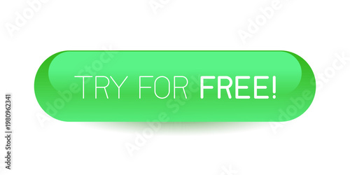 Modern call-to-action button with the text "Try For Free", designed for websites and mobile applications. Clean and minimal UI element encouraging users to start a free trial, perfect for marketing.