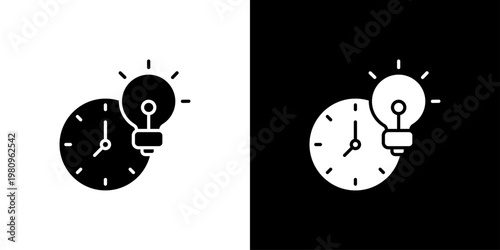 Time Icon Sheet Black And White