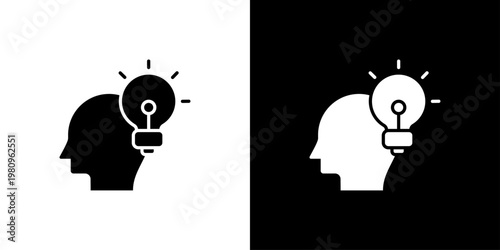 Mind Icon Sheet Black And White