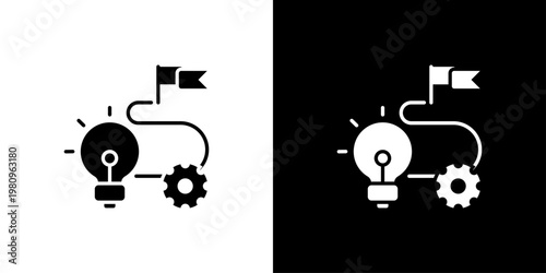 Road Icon Sheet Black And White