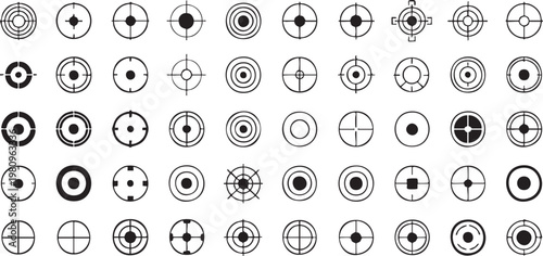 crosshair vector pack target reticle designs for game ui