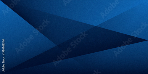 Black dark navy blue silver abstract pattern background. Geometric shape. Line triangle angle fold polygon diamond 3D. Color gradient ombre. Rough grain noise. Light shadow. Matte shimmer. Minimum.
