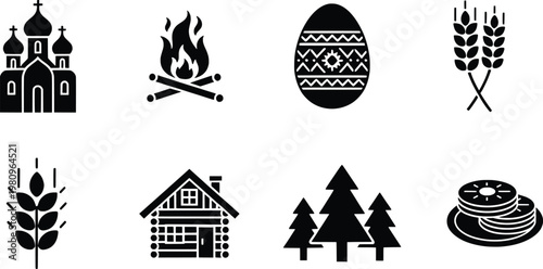 Collection of Slavic Cultural and Traditional Icons
