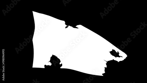 FIJI Torn Flag Waving, Burned Distressed FIJI Flag Animation Video with Alpha Mask