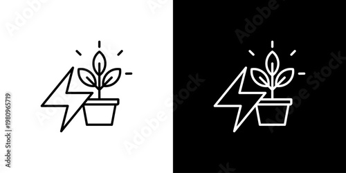 Energy Icon Sheet Black And White