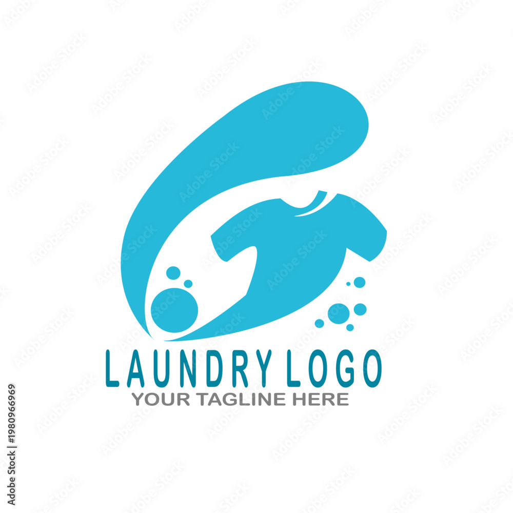 Obraz premium Laundry Logo, Dry Cleaning Logo, Creative laundry logo Vector