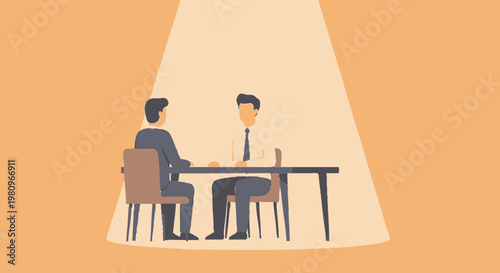 man sitting at desk in modern office space