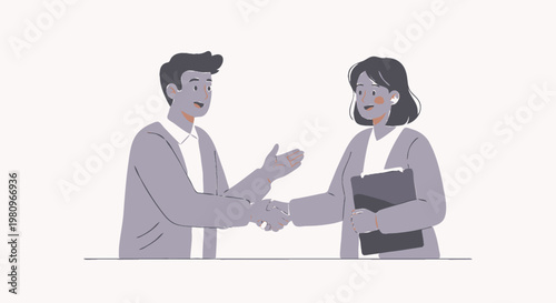 cartoon man in gray sweater and white shirt