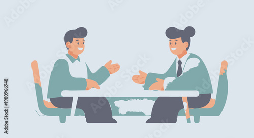 smiling man sitting in chair with laptop