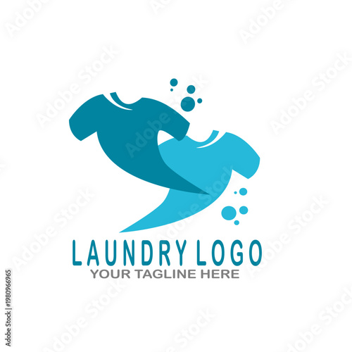 Laundry Logo, Dry Cleaning Logo, Creative laundry logo Vector