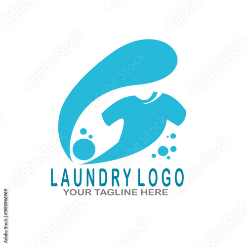 Laundry Logo, Dry Cleaning Logo, Creative laundry logo Vector