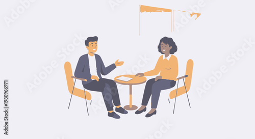 smiling young businessman sitting on chair