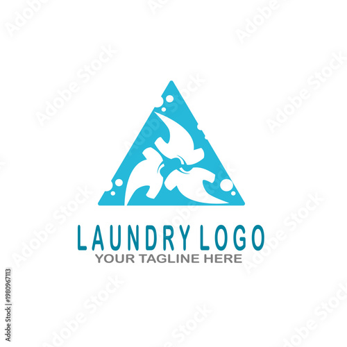 Laundry Logo, Dry Cleaning Logo, Creative laundry logo Vector