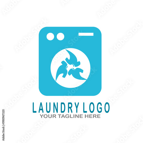Laundry Logo, Dry Cleaning Logo, Creative laundry logo Vector