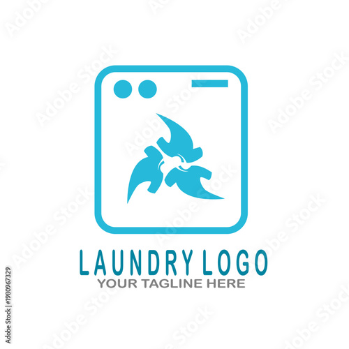 Laundry Logo, Dry Cleaning Logo, Creative laundry logo Vector