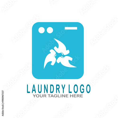 Laundry Logo, Dry Cleaning Logo, Creative laundry logo Vector