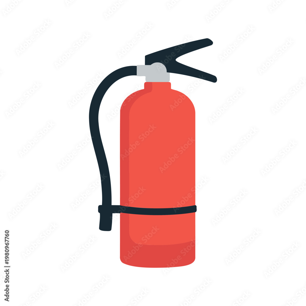 Fototapeta premium Illustration of a fire extinguisher designed for putting out flames and handling fire safety