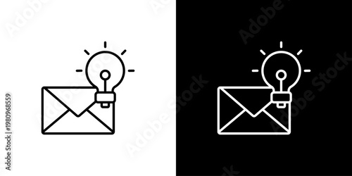 Envelope Icon Sheet Black And White