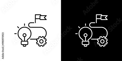 Road Icon Sheet Black And White