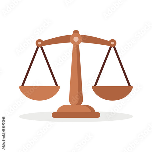 Balance scale depicts a symbol of justice and equality in an illustration