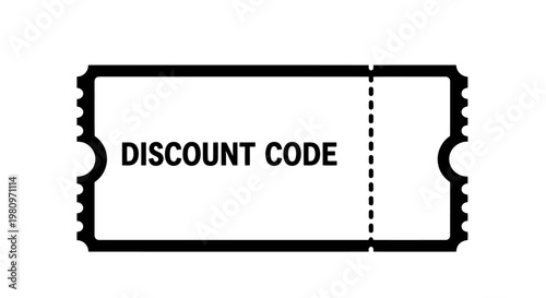 Flat lay discount code banner with scissors and dotted cut line for promotions