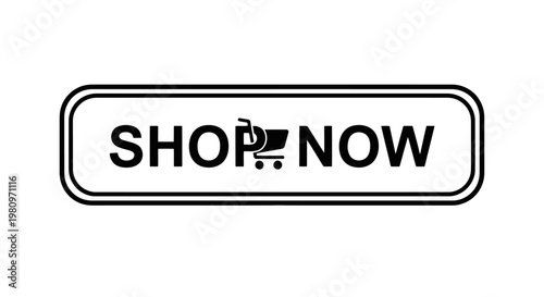 Shop now call to action button for e-commerce and retail promotions