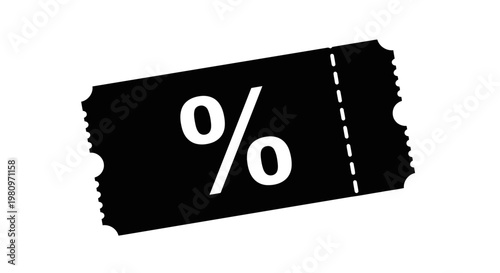 3d percentage symbol on black sale tag for discount promotions