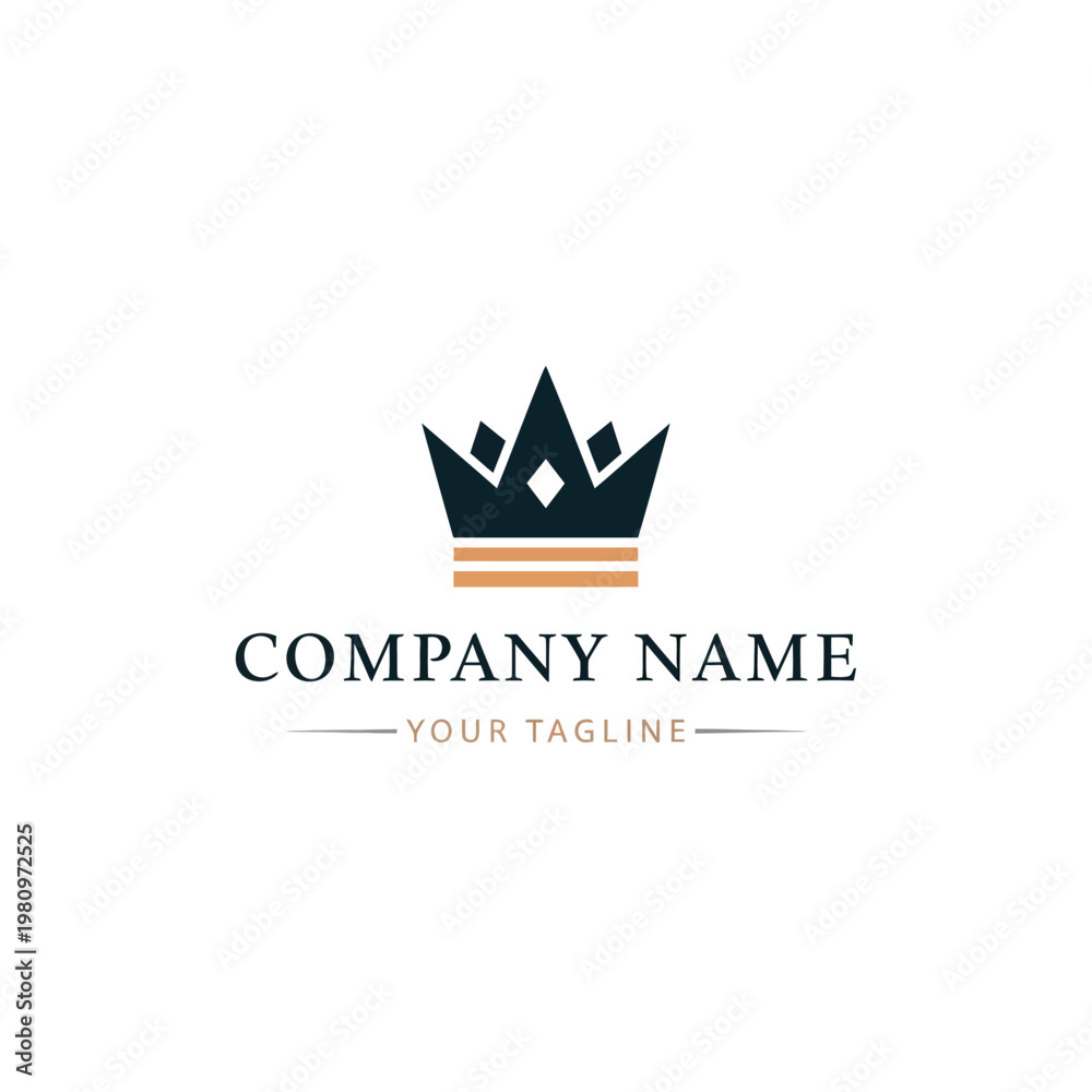 Fototapeta premium Crown Logo Design Template Vector.