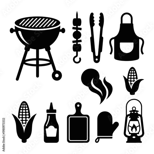 Accordion musician by lantern and bonfire at Sao Joao night