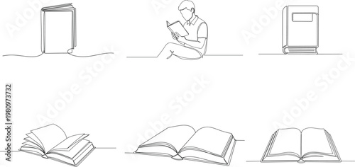 Technical drawings of furniture chair table and bookcase design sketches with multiple views