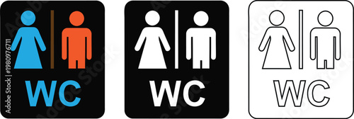 Restroom signage collection a variety of designs for public facilities and accessibility